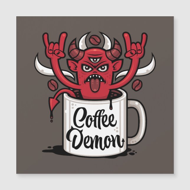 Carte Magnétique Café Demon (Devant)
