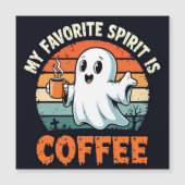 Carte Magnétique Café Esprit Halloween Fantôme (Devant)