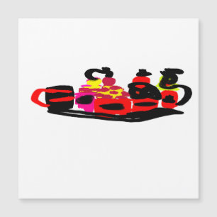 Carte Magnétique café et gâteau de la Saint-Valentin