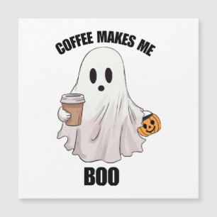 Carte Magnétique Café fantôme Halloween drôle