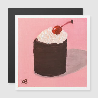 Carte Magnétique  Cake with Cherry on Top