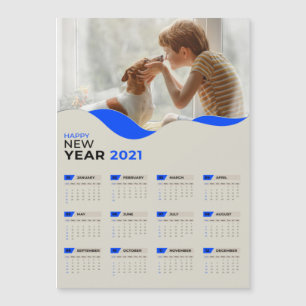Carte Magnétique Calendar with Photo