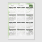 Carte Magnétique Calendrier 12 Mois 2026 (Devant)