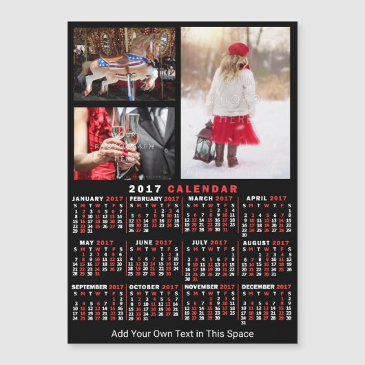 Carte Magnétique Calendrier 2017 (Voir la description pour la nouve (Devant)