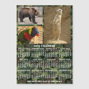 Carte Magnétique Calendrier 2018 (Voir la description pour la nouve