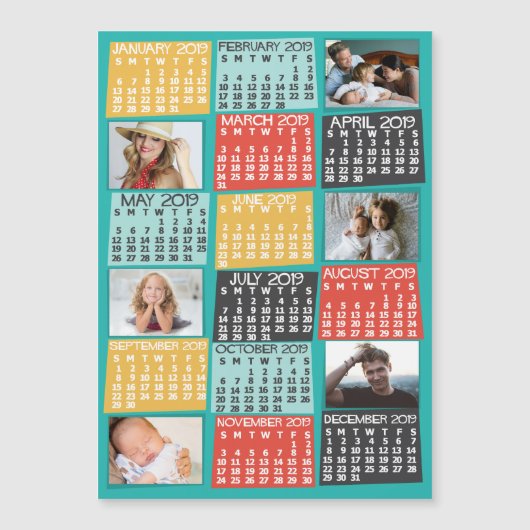 Carte Magnétique Calendrier 2019 (Voir la description pour la nouve (Devant)