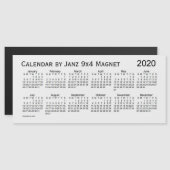 Carte Magnétique Calendrier 2020 de la fumée blanche par Janz 9x4 M (Devant / Derrière)