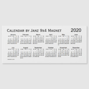 Carte Magnétique Calendrier 2020 de la fumée blanche par Janz 9x4 M