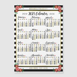 Carte Magnétique Calendrier 2021 (Voir la description pour la nouve