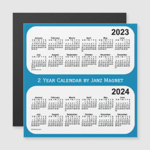 Carte Magnétique Calendrier 2023-2024 Steel Blue 2 Year par Janz