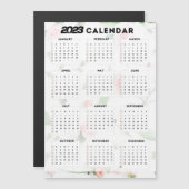 Carte Magnétique calendrier 2023 floral (Devant / Derrière)