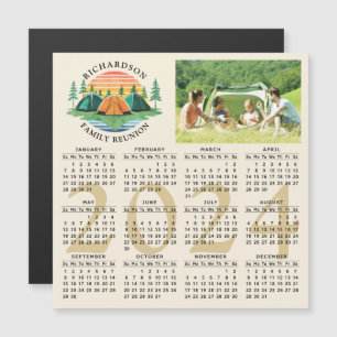 Carte Magnétique Calendrier 2024 Camping Famille Réunion Photo pers