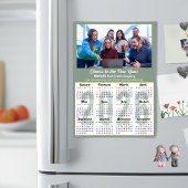 Carte Magnétique Calendrier 2024 Sage Vert Entreprise Photo Magnéti