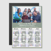 Carte Magnétique Calendrier 2024 Sage Vert Entreprise Photo Magnéti (Devant / Derrière)