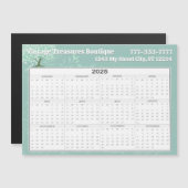Carte Magnétique Calendrier 2025 Arbre de feuilles cardiaques Flora (Devant / Derrière)