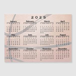 Carte magnétique Calendrier 2025 de conception de
