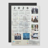 Carte Magnétique Calendrier 2025 du logo de l'entreprise mûre multi (Devant / Derrière)