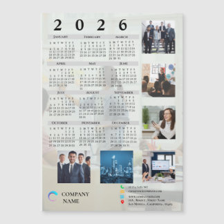 Carte Magnétique Calendrier 2025 du logo de l'entreprise mûre multi