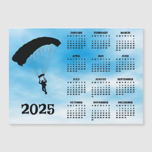 Carte magnétique Calendrier 2025 Skydiving Design