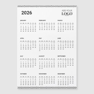 Carte Magnétique Calendrier 2026 Aimant pour Réfrigérateur de Marqu