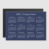 Carte Magnétique Calendrier 2026 avec nom de l'entreprise Marine Bl (Devant / Derrière)