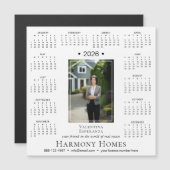 Carte Magnétique Calendrier 2026 de la photo magnétique de l'entrep (Devant / Derrière)