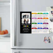 Carte Magnétique Calendrier 2026 Entreprise 2 Photo US Holiday Magn