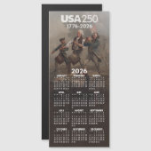 Carte Magnétique Calendrier 2026 - Esprit de 76 - 250ème Amérique (Devant / Derrière)