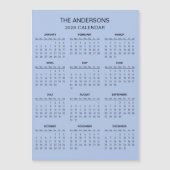 Carte Magnétique Calendrier 2026 Simple mais Élégant | Aimant (Devant)