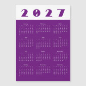 Carte Magnétique Calendrier 2027 (Devant)
