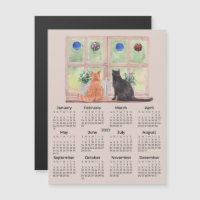 Calendrier 2027 Chats dans le calendrier Fenêtre M