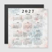 Carte Magnétique Calendrier 2027 Fleurs (Devant / Derrière)
