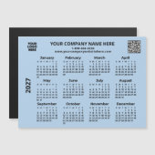 Carte Magnétique Calendrier aimanté QR Code Logo Entreprise 2027 (Devant / Derrière)