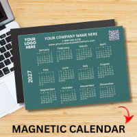 Calendrier aimanté QR Code Logo Entreprise 2027