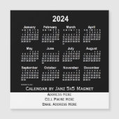 Carte Magnétique Calendrier commercial Neon White 2024 de Janz (Devant)