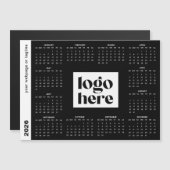 Carte Magnétique Calendrier couleur personnalisé 2026 de marque pro (Devant / Derrière)