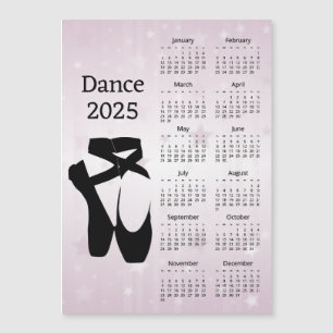 Carte magnétique Calendrier Danse 2025