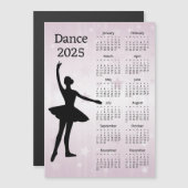Carte magnétique Calendrier Danse 2025 (Devant / Derrière)