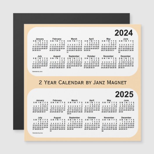 Carte Magnétique Calendrier de 2 ans 2024-2025 sur le blé par Janz  (Devant / Derrière)