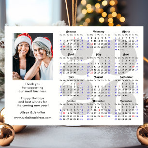 Carte Magnétique Calendrier de Business 2026 Parties scintillant mi