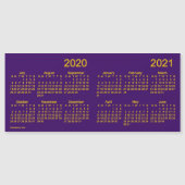 Carte Magnétique Calendrier de l'année scolaire 2020-2021 par Janz (Devant)