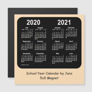 Carte Magnétique Calendrier de l'année scolaire 2020-2021 par Janz 