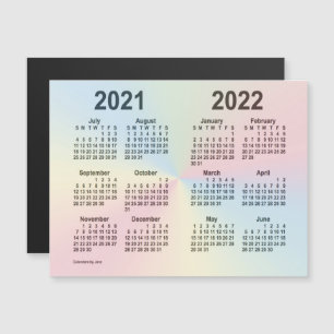 Carte Magnétique Calendrier de l'année scolaire 2021-2022 par Janz 