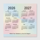 Carte Magnétique Calendrier de l'année scolaire 2026-2027 Rainbow p (Devant)