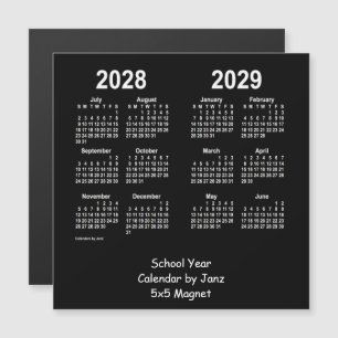 Carte Magnétique Calendrier de l'année scolaire 2028-2029 par Janz 