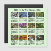 Carte Magnétique Calendrier de l'arbre photo personnalisé 2026 Débu (Devant / Derrière)