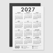 Carte Magnétique Calendrier de logo d'entreprise moderne de base 20 (Devant / Derrière)