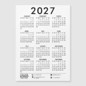 Carte Magnétique Calendrier de logo d'entreprise moderne de base 20 (Devant)