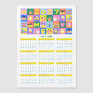 Carte Magnétique Calendrier de maison personnalisé mignon et heureu