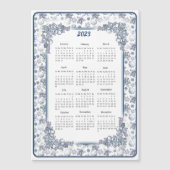 Carte Magnétique Calendrier de Noël en argent blanc (Devant)